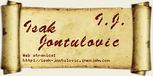 Isak Jontulović vizit kartica